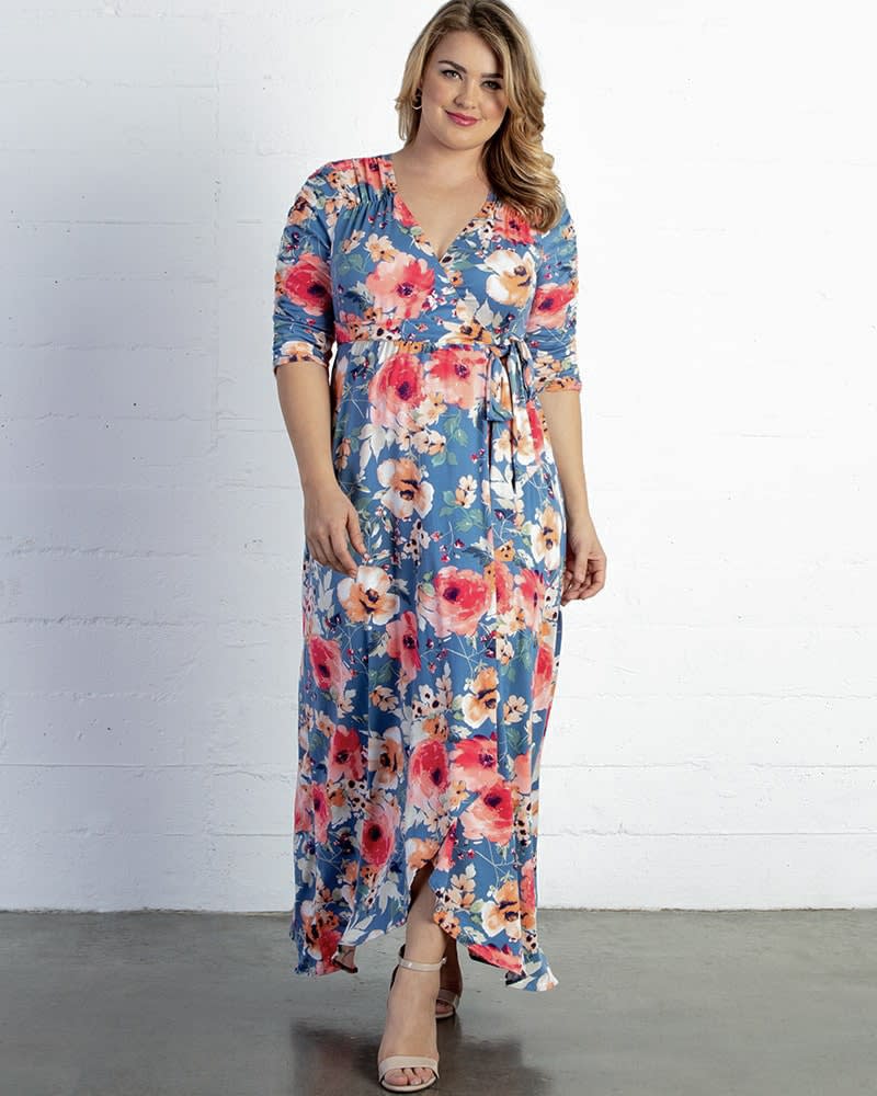 Plus Size Meadow Dream Maxi Dress | DAYDREAM BLUE BOUQUET