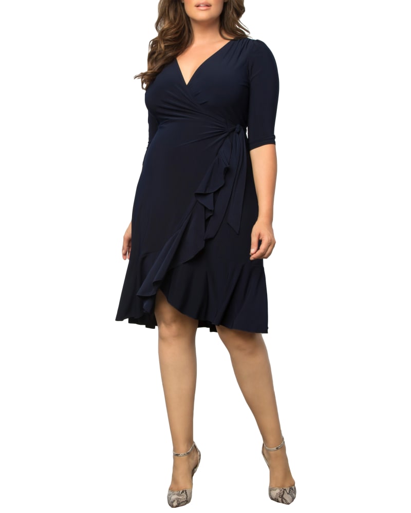 Whimsy Plus Size Wrap Dress | NOUVEAU NAVY