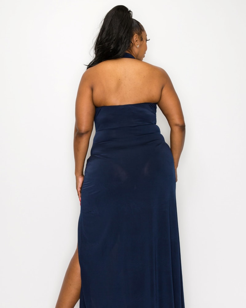 Halter Neck Dress in Navy