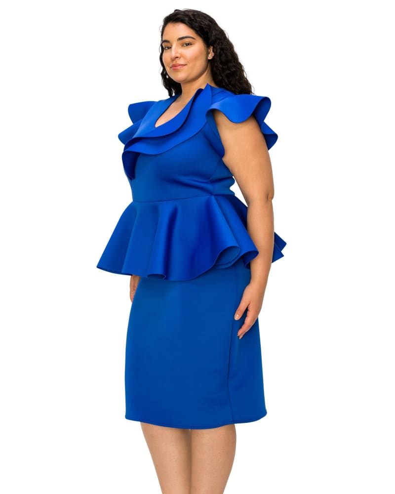 Plus Size Peplum Dress -  Canada