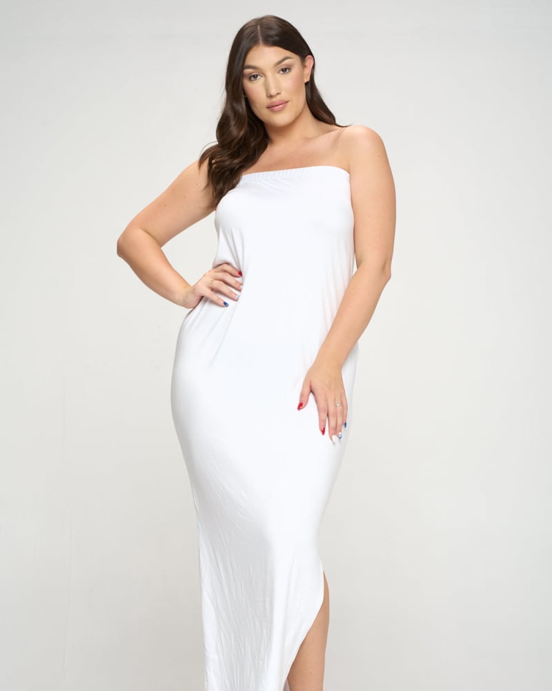 Plus Size Patty Maxi Dress | White