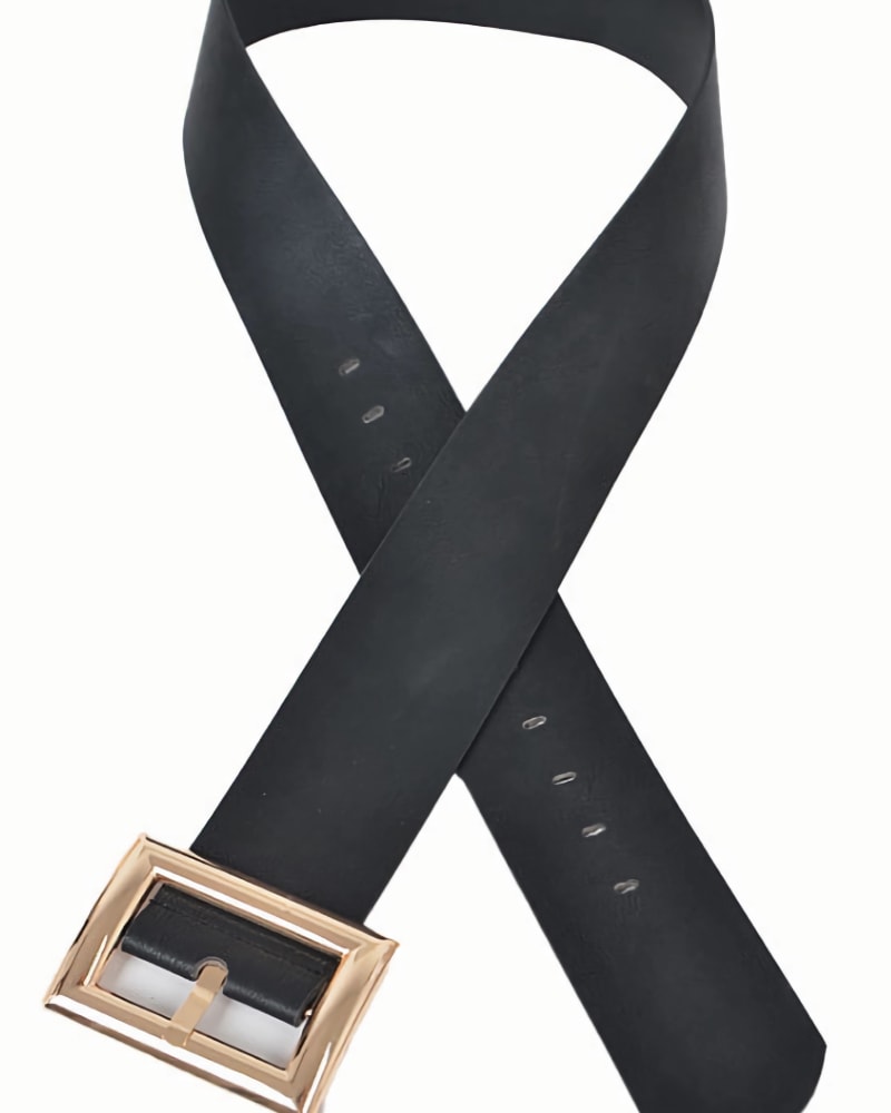 Vince Camuto Women's 2-Pack of Skinny Belts, Black