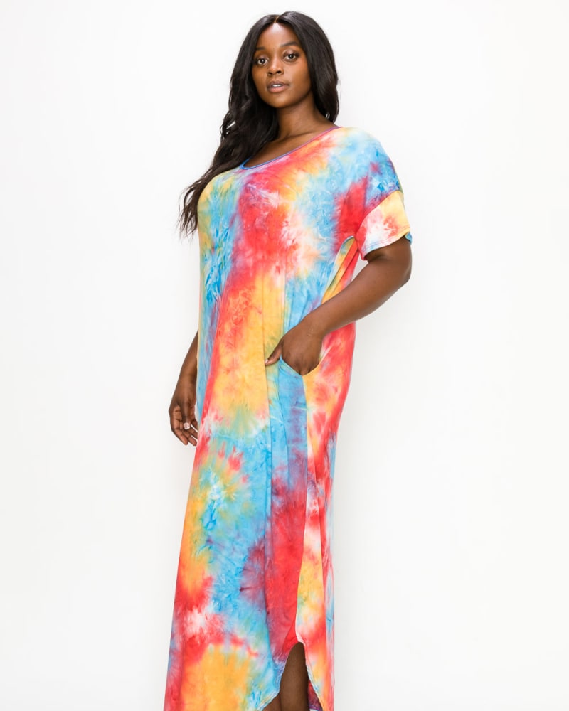 tie dye maxi dress