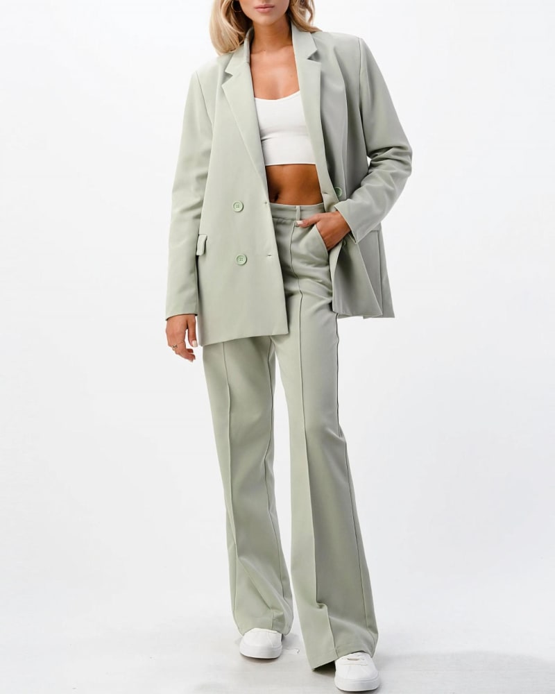 Seam Front Wide Leg Formal Pants