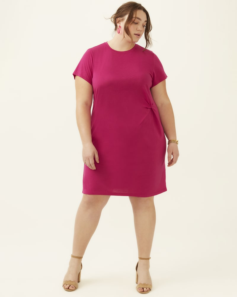 Plus Size Magenta Fay Side Tuck T-Shirt Magenta