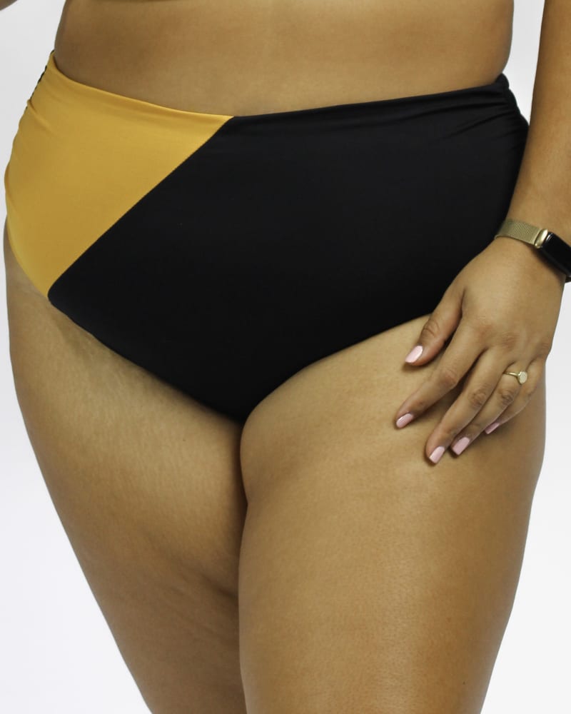 Matte Black Extra High Waist Bikini Bottom Multiple Prints Made in USA XS  2XL 