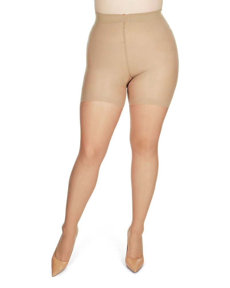 MeMoi Energizing Plus Size Curvy Control Top Pantyhose City