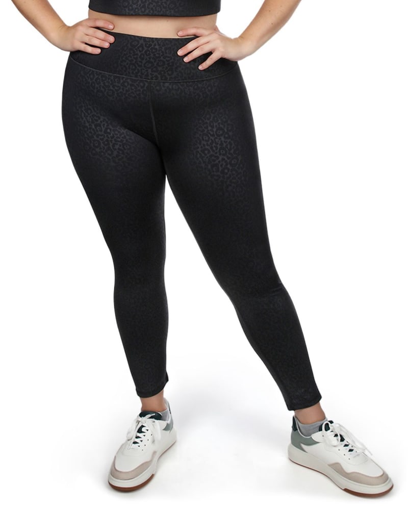 Super stretch anti-chafing leopard thigh leggings 