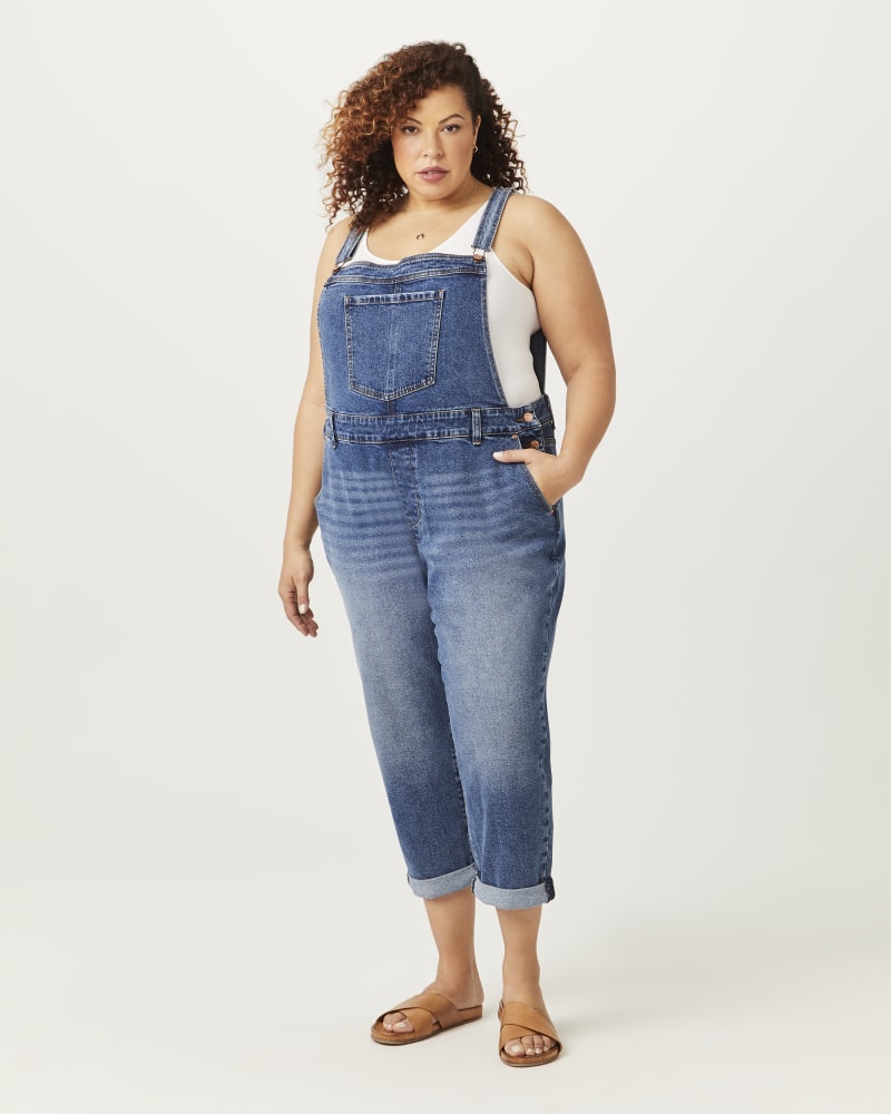 Natali Plus Size Denim Overalls | Medium Wash