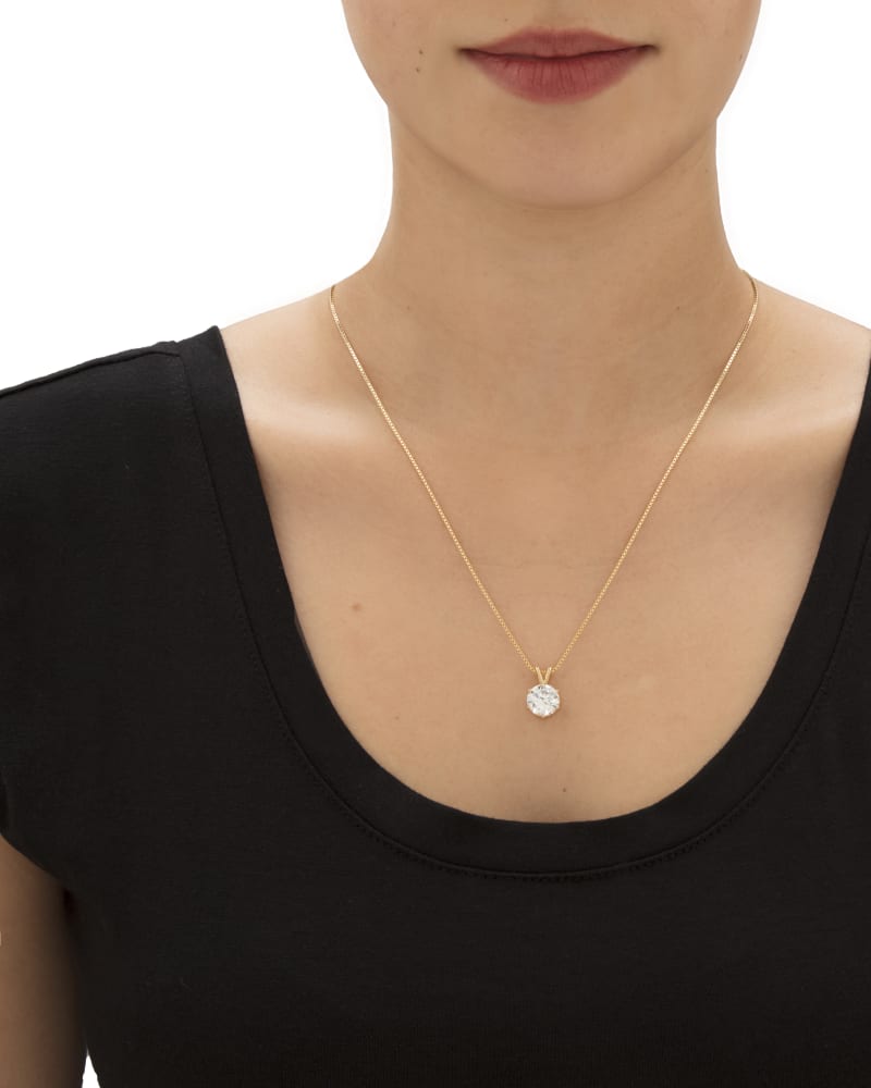 Gold Plated Solitaire Necklace