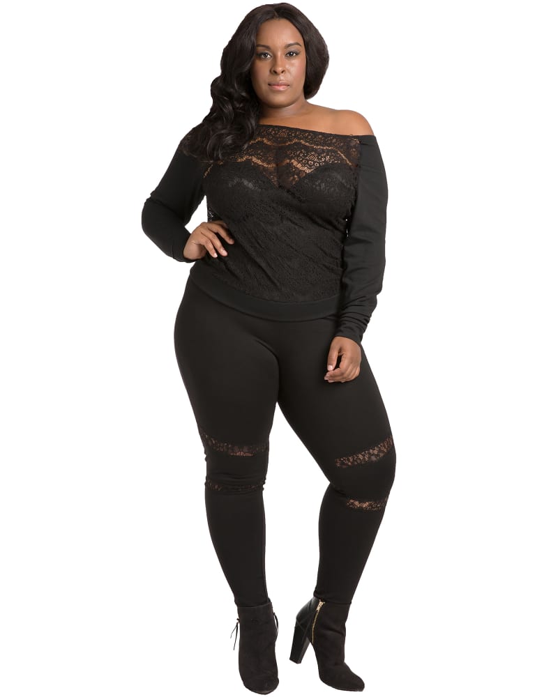 Poetic Justice Curvy Women's Elastic Waistband Basic Leggings Size Small  Black at  Women's Clothing store