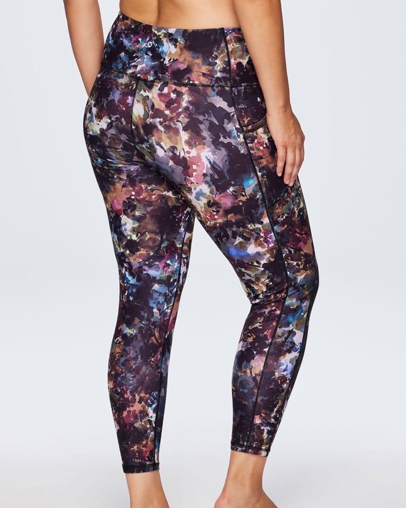 Rbx Active RBX Pink floral active leggings, waistband pocket