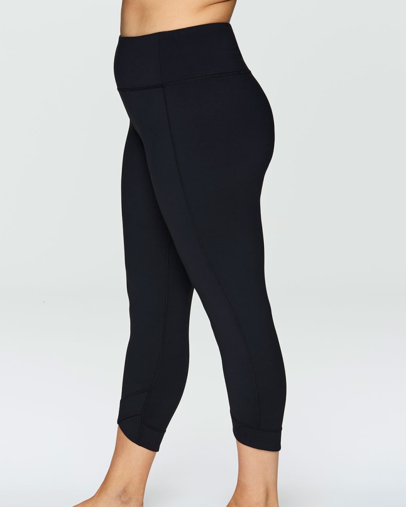 RBX Womens Black Cropped Plus Size Joggers, Sweatpants, Leggings