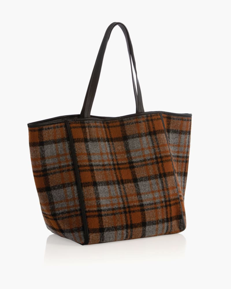 Andie Checkered Sherpa Tote