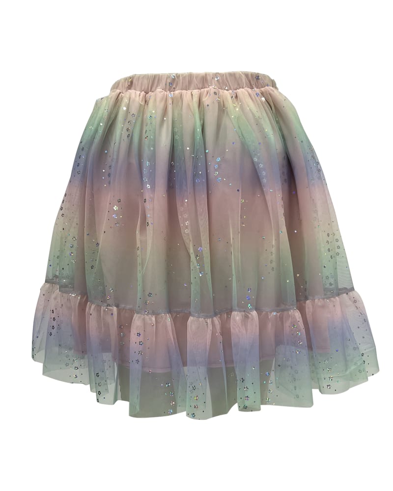 Smak Parlour Rainbow Tulle Twirl Power Flare Skirt | Floral | Size Large/10-12