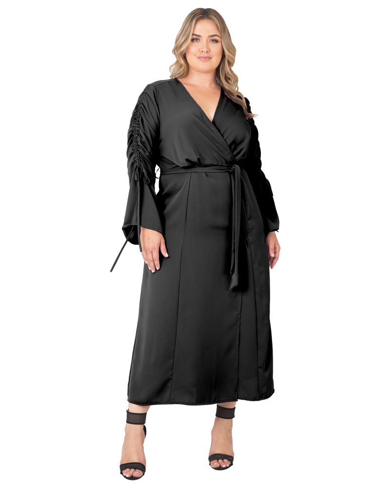 Plus Size Kimberly Wrap Maxi Dress | BLACK