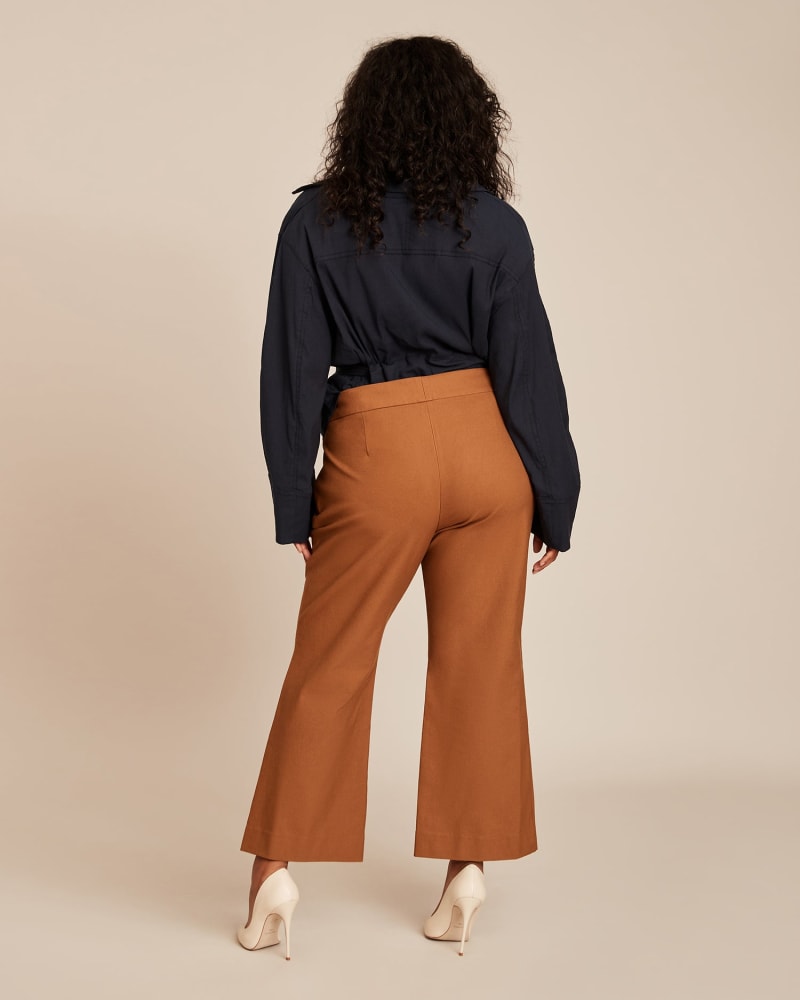 Womens High Sport brown Knit Kick Trousers