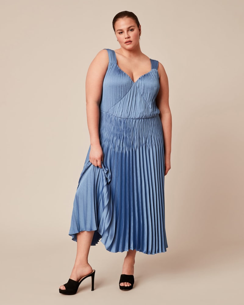 plus size pleated dress