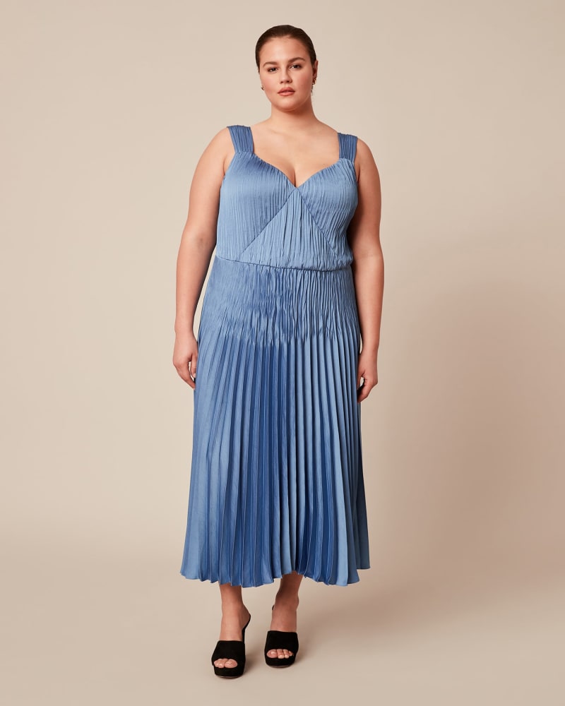 Pleated Slip Dress