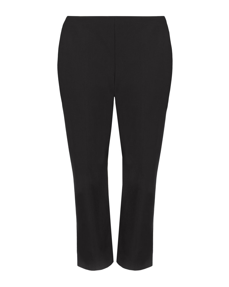 Black Cotton Elastane Seam Front Stirrup Pants