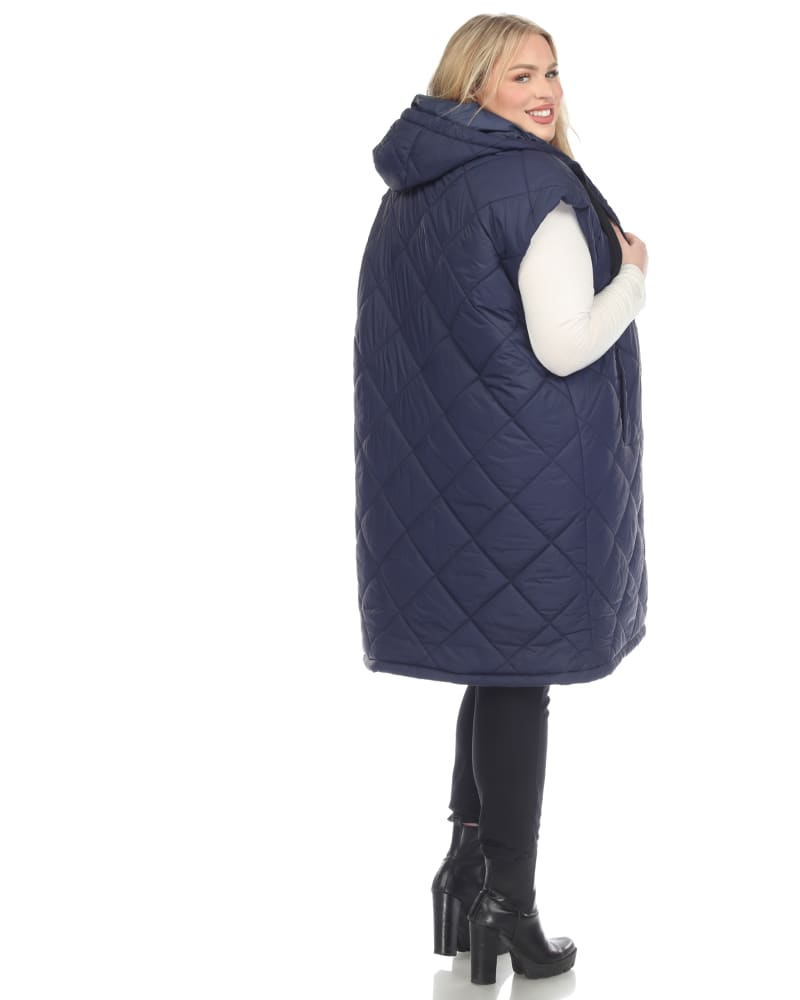 Navy Quilted Puffer Tote – maeree