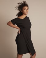 Plus Size Mildred Off The Shouder Midi Dress - Black