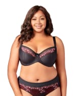 Elila Swiss Embroidered Soft Cup Wire-free Bra - Black