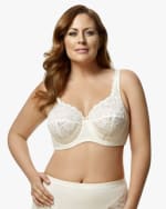 Elila Full Coverage Stretch Lace Underwired Bra - Ivory - Curvy