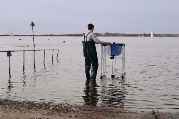 Scout launching from a slipway