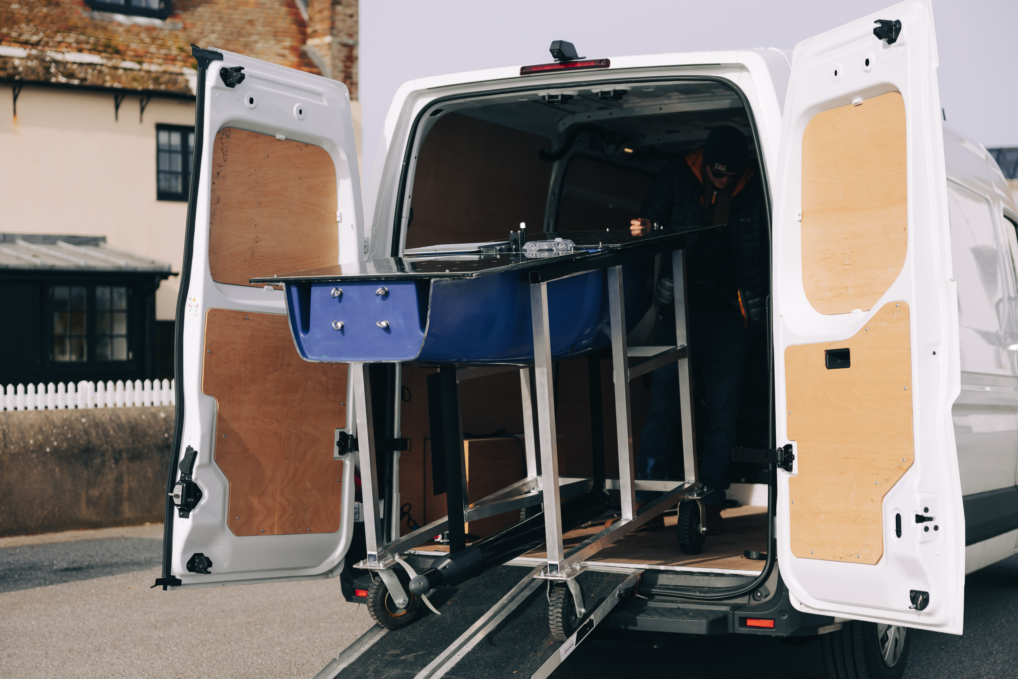 Scout USV in the back of a van