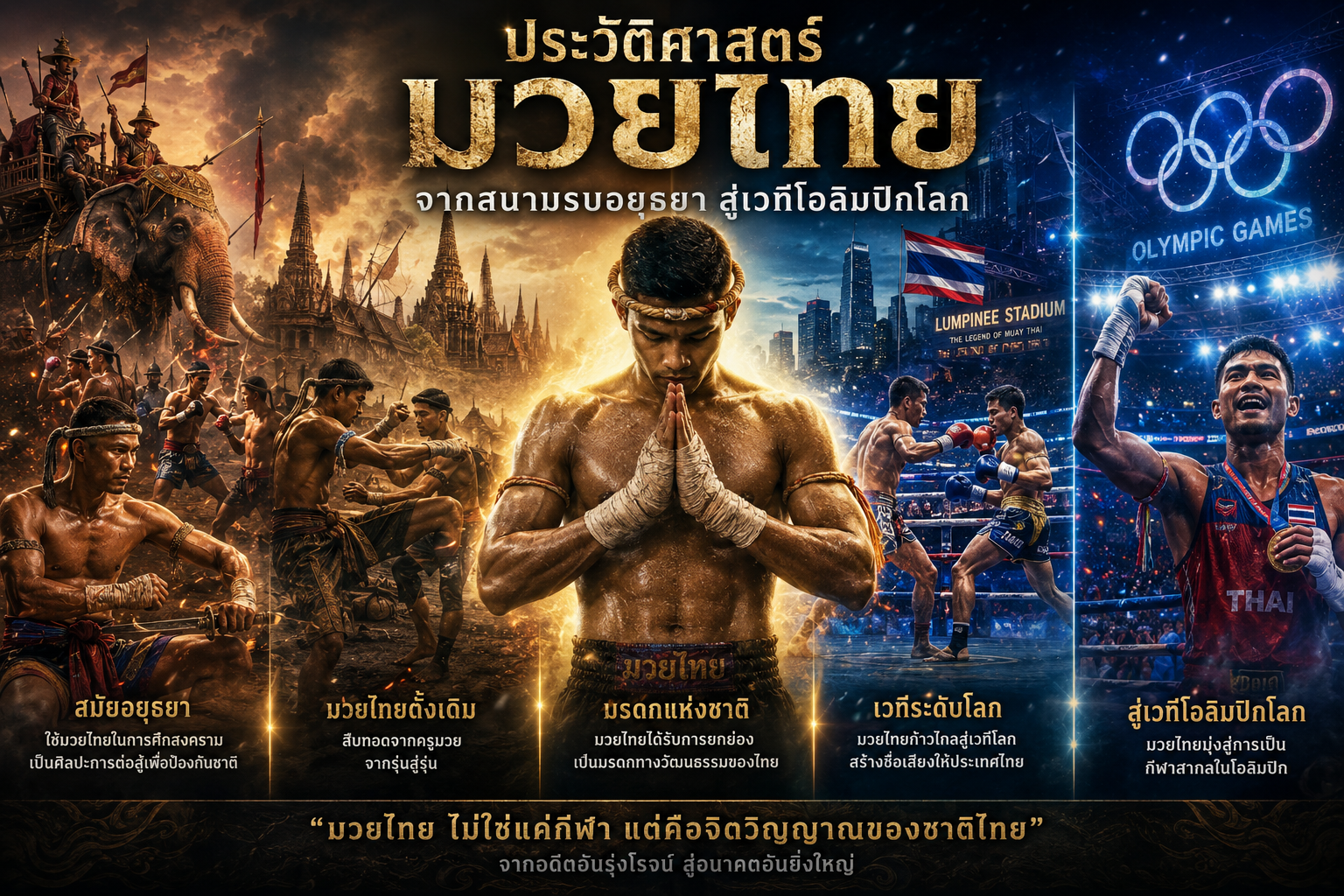 ประวัติศาสตร์มวยไทย จากสนามรบสู่โอลิมปิก