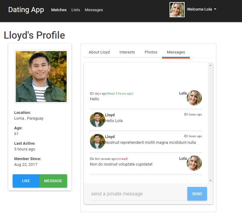 GitHub - curajorge/DatingAppAPI: Potential Employer Application Showcase