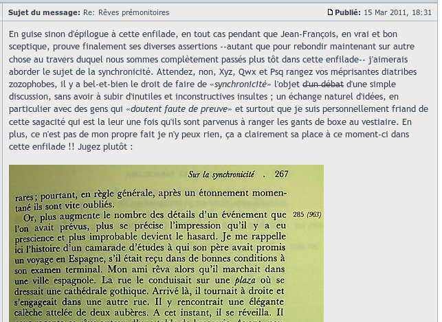 ce qui est fait à un scan de datation