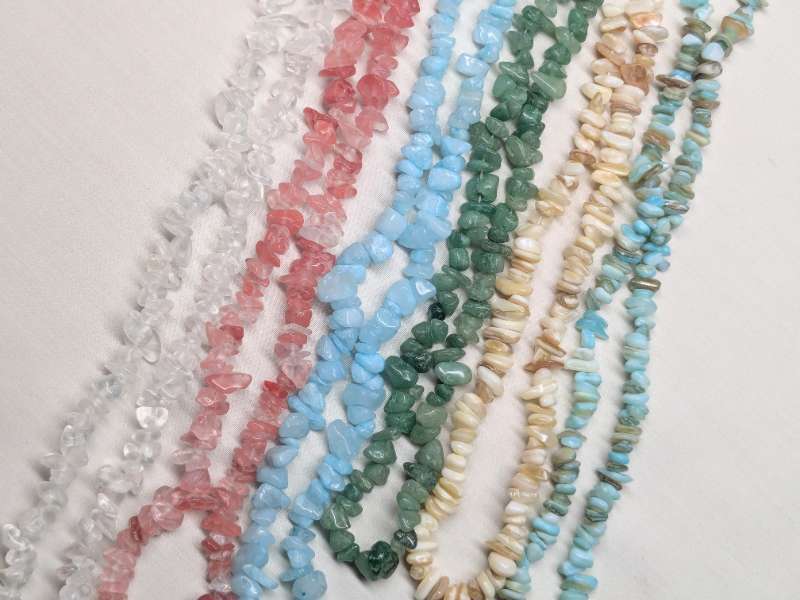 Random shaped stone beads