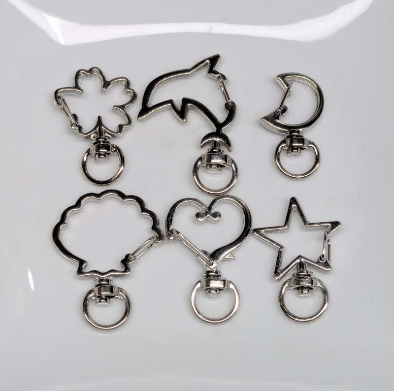 Alloy multi shape key ring