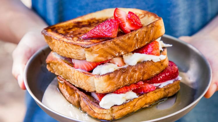 Strawberry Stuffed French Toast