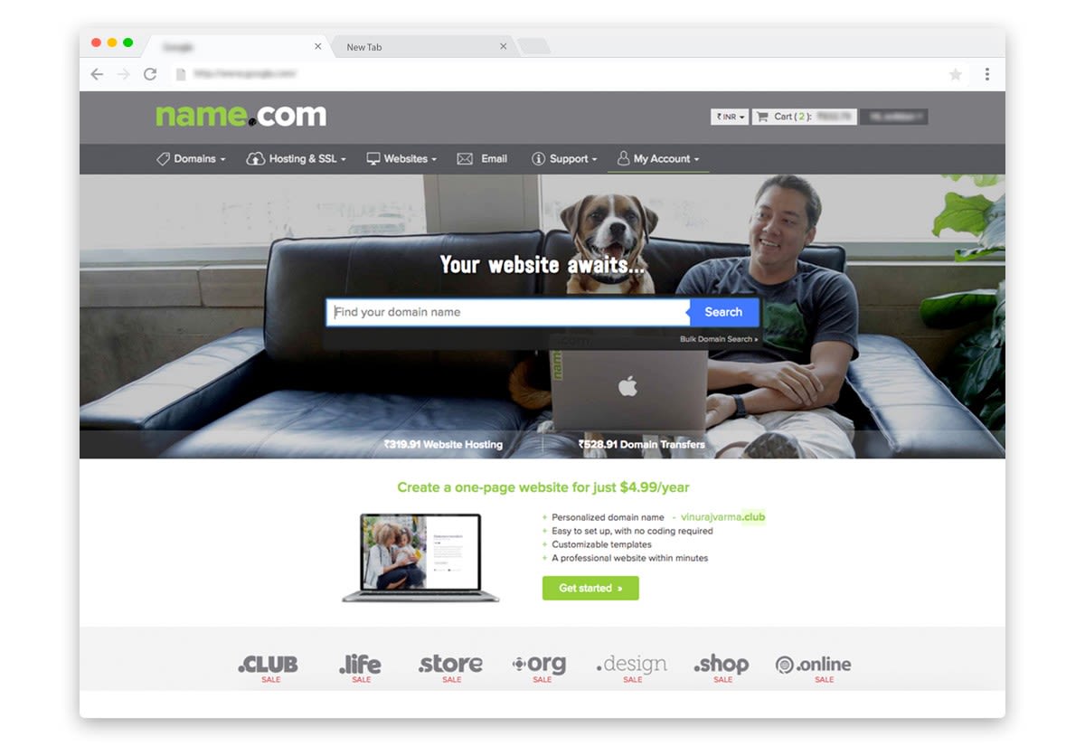 Name.com discount coupons on domain names, hosting, SSL certificates