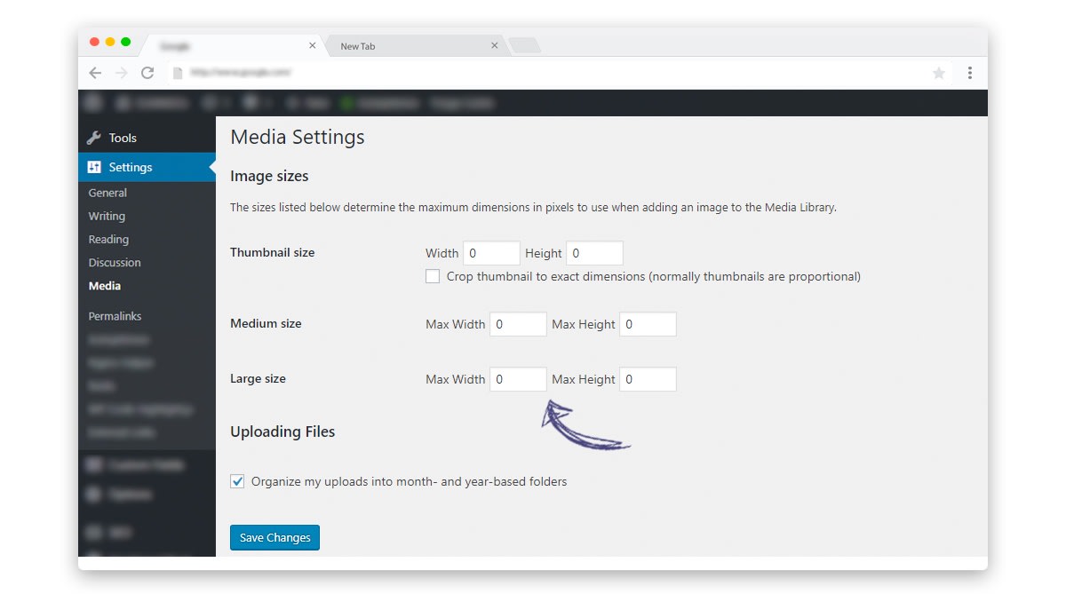 Remove image sizes from WordPress