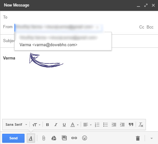 Sensing Zoho Mail, business emails via Gmail