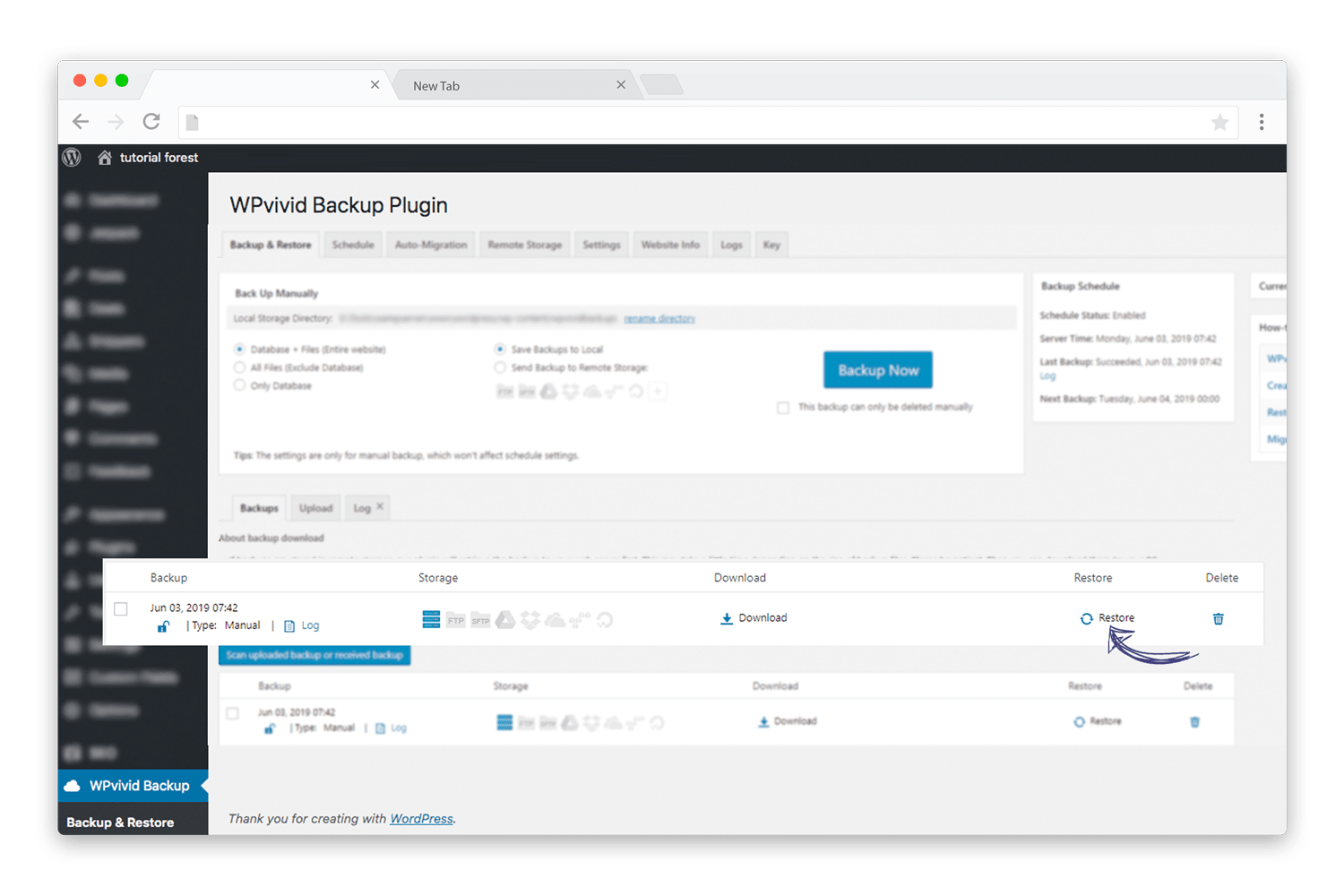 Migrate WordPress site with a single click using WPvivid plugin Migrate WordPress site with a single click using WPvivid plugin