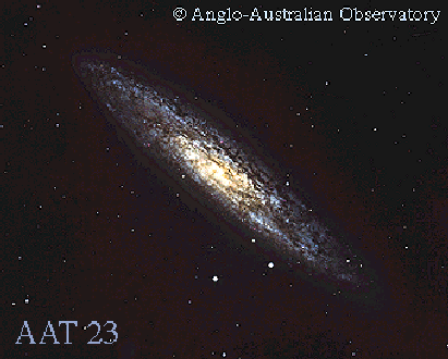 Spiral Galaxy NGC 253 Almost Sideways
Credit: