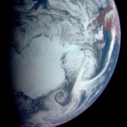 A Passing Spaceship Views Earth