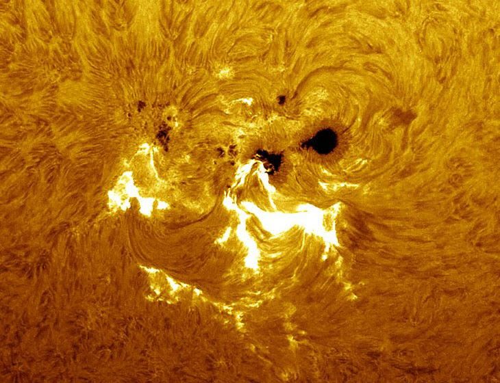 A Large Active Region Crosses the Sun