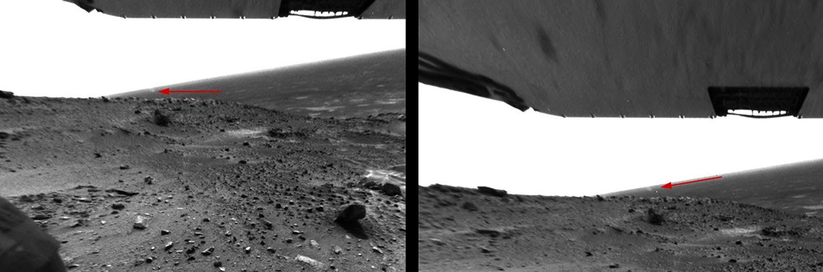 A Dust Devil Swirling on Mars
