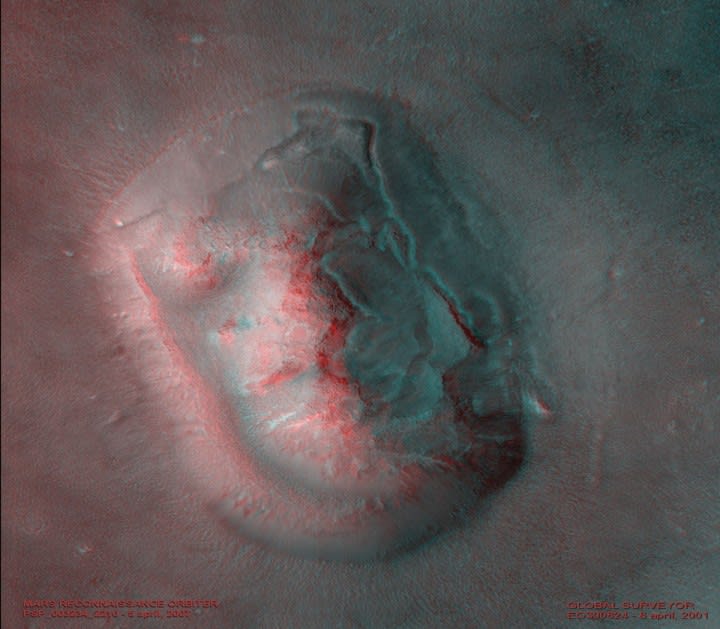 3D Face on Mars