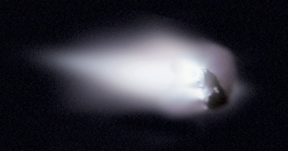 Comet Halley's Nucleus: An Orbiting Iceberg