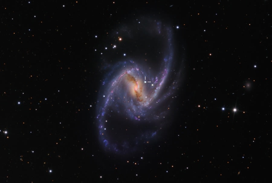 NGC 1365: Majestic Spiral with Supernova