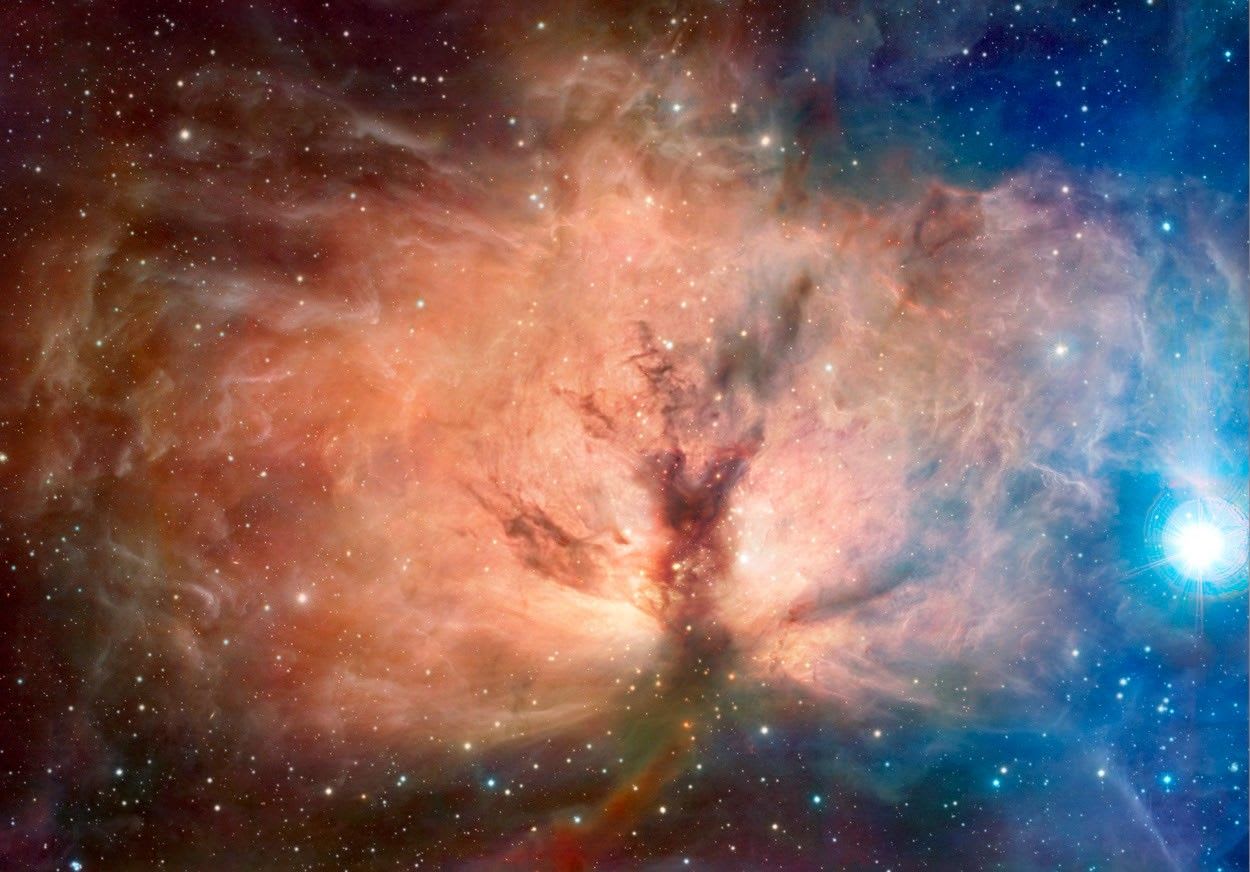 The Flame Nebula in Visible and Infrared