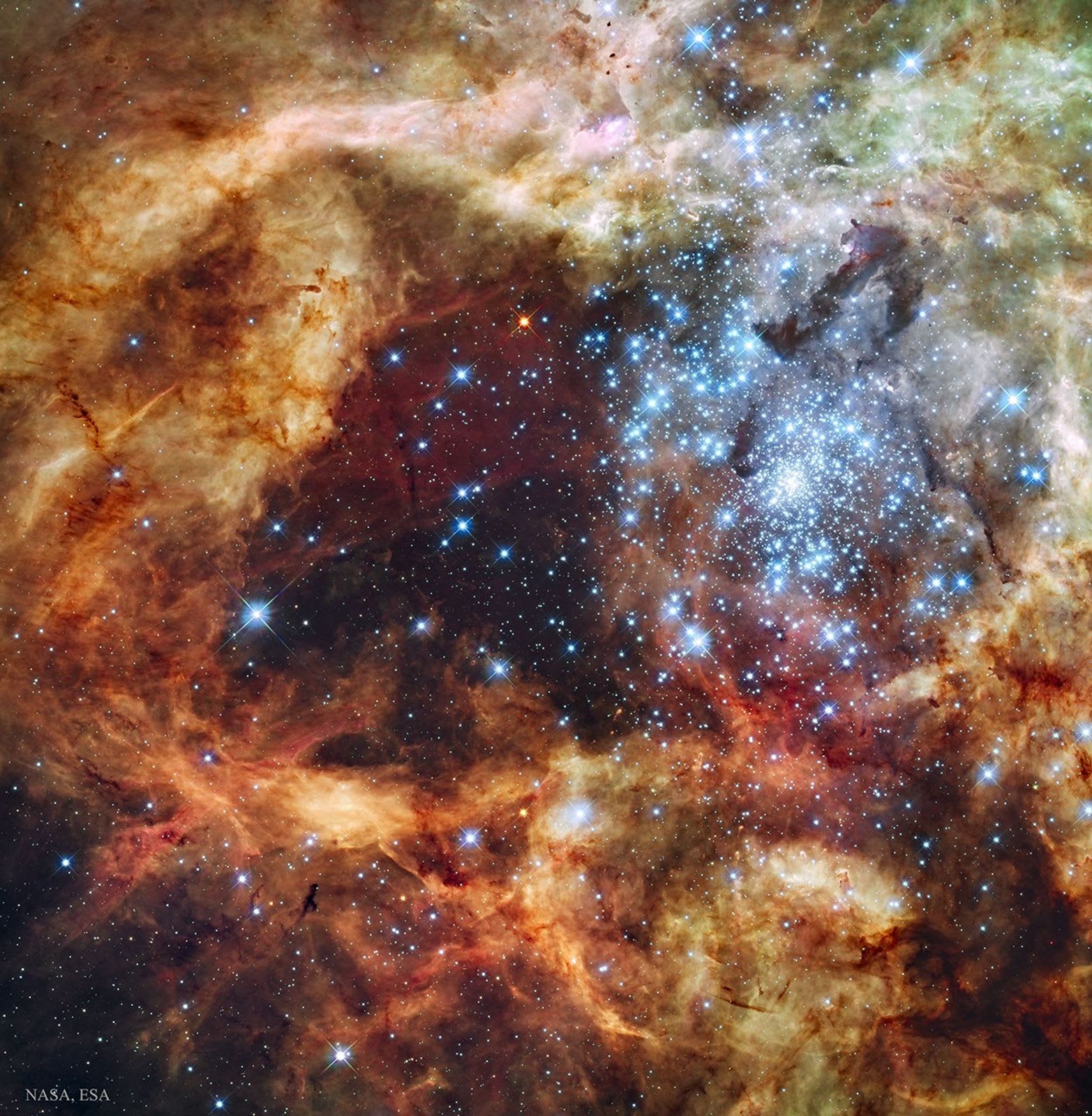 Star Cluster R136 Bursts Out