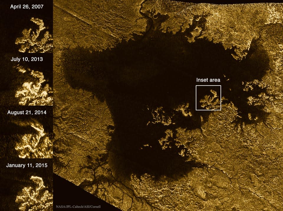 Mystery Feature Now Disappears in Titan Lake